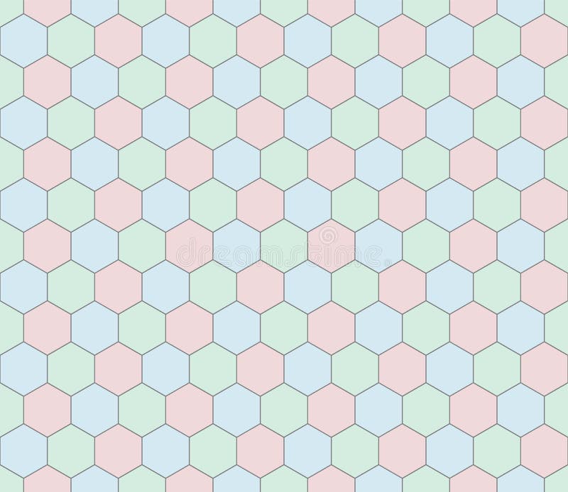 Model orizontal retrogeometric hexagon stock illustration