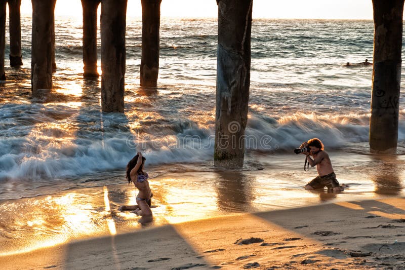 beach model shooting