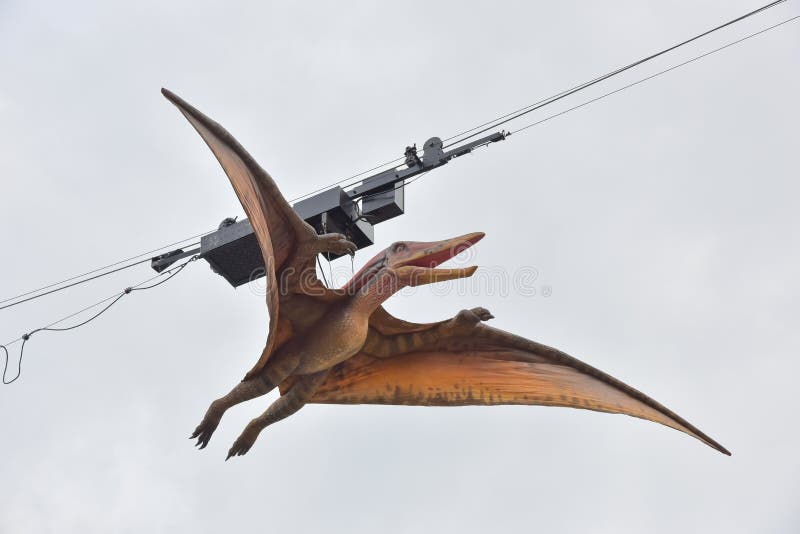 Pterodactyl Or Pteranodon Flying Over The Ocean Stock Photo, Picture and  Royalty Free Image. Image 9183984.