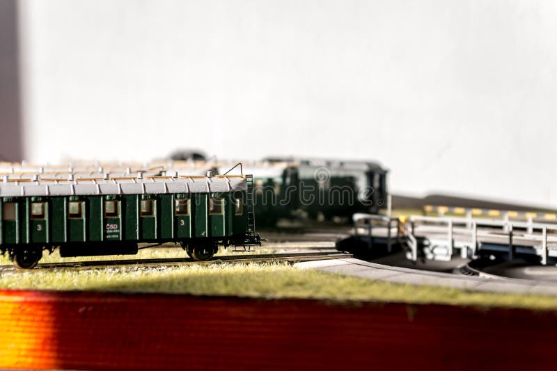 Model Railroad Passenger Cars CSD Stock Image Image of background