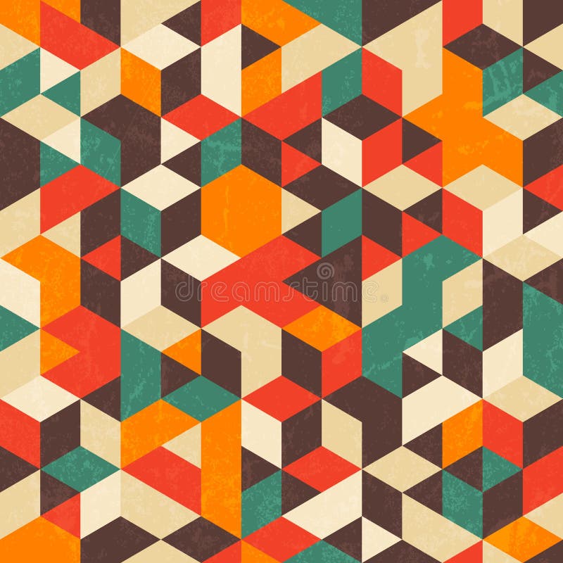 Model retro-geometric cu textură groasă. royalty free illustration