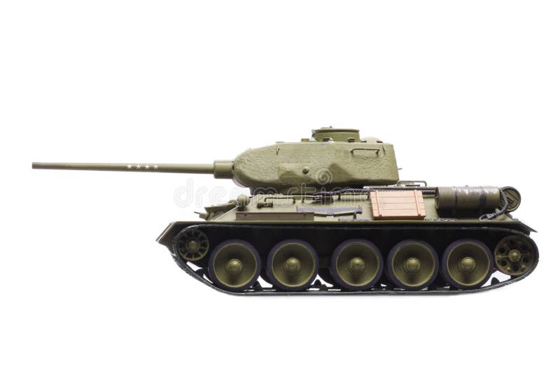 Model of soviet tank stock image