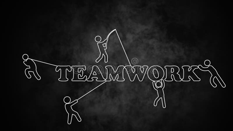 Model of team work royalty free illustration