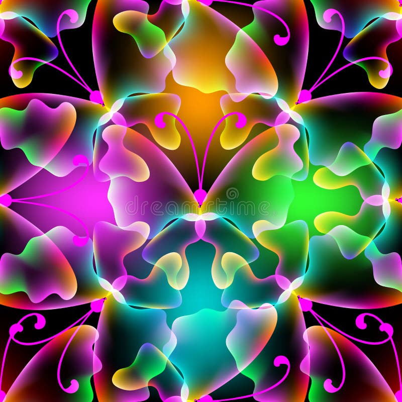 Model vectorizat de fluturi abstracte strălucitori. royalty free illustration
