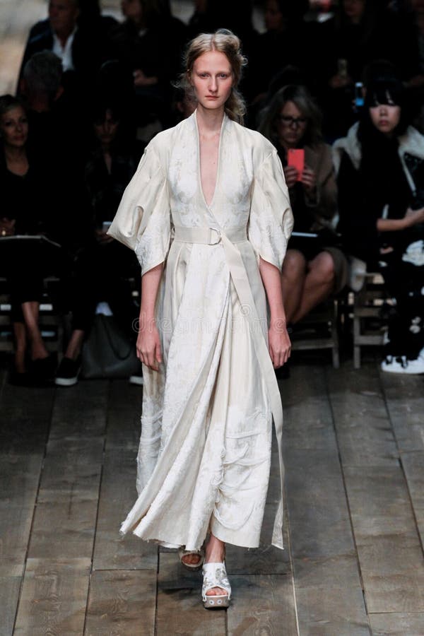 A Model Walks the Runway during the Alexander McQueen Show Editorial ...