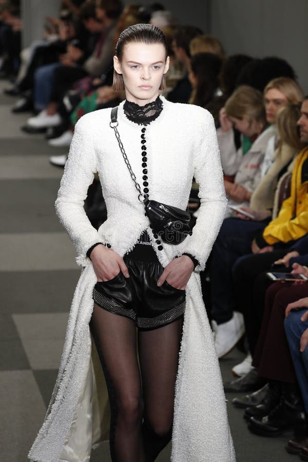 A Model Walks the Runway at Alexander Wang Fashion Show Editorial ...