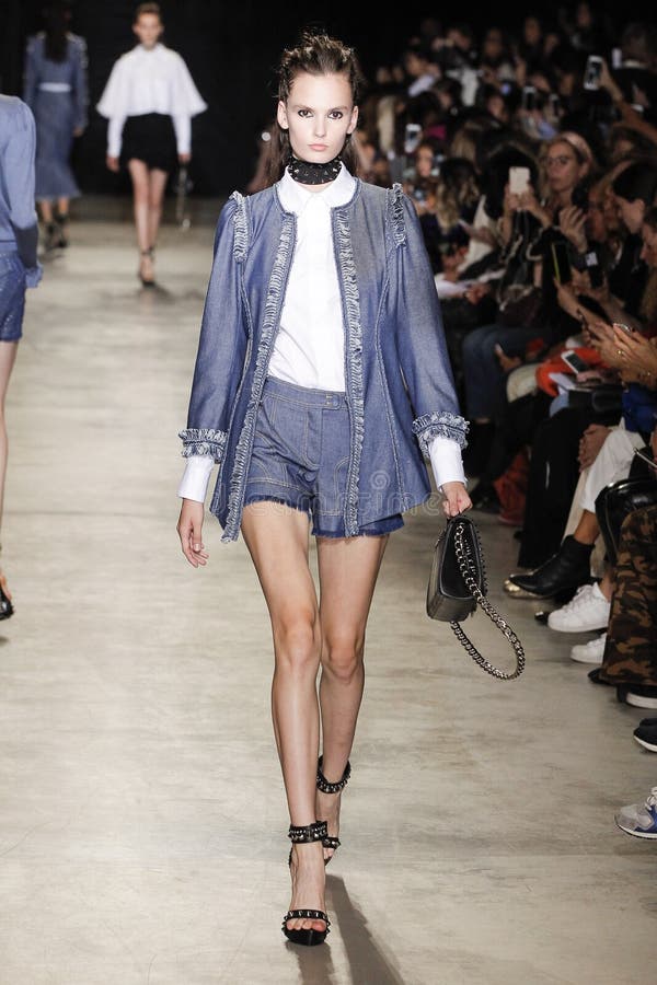 A Model Walks the Runway during the Andrew GN Show Editorial Stock ...