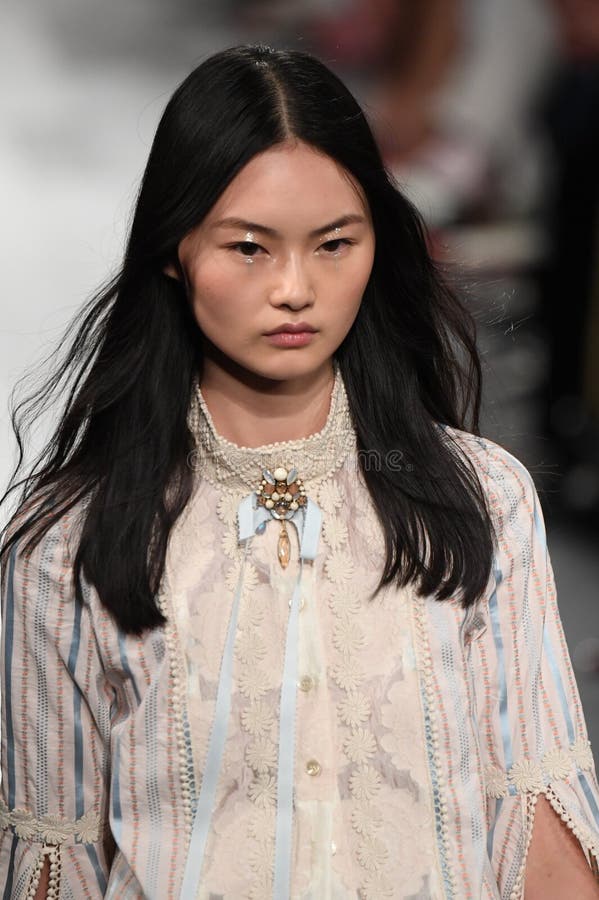 A Model Walks the Runway for Anna Sui Fashion Show Editorial ...