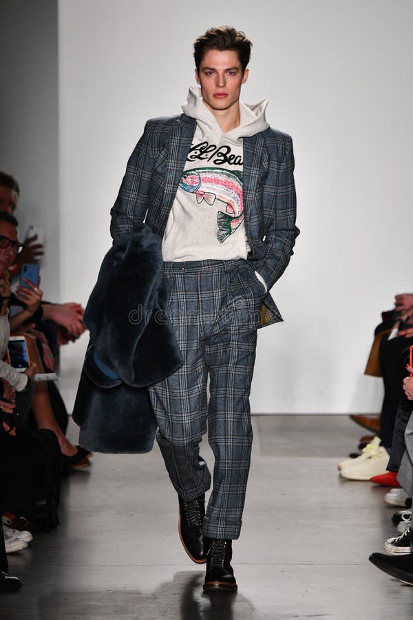 A model walks the runway ay the Todd Snyder fashion show during New York Fashion Week