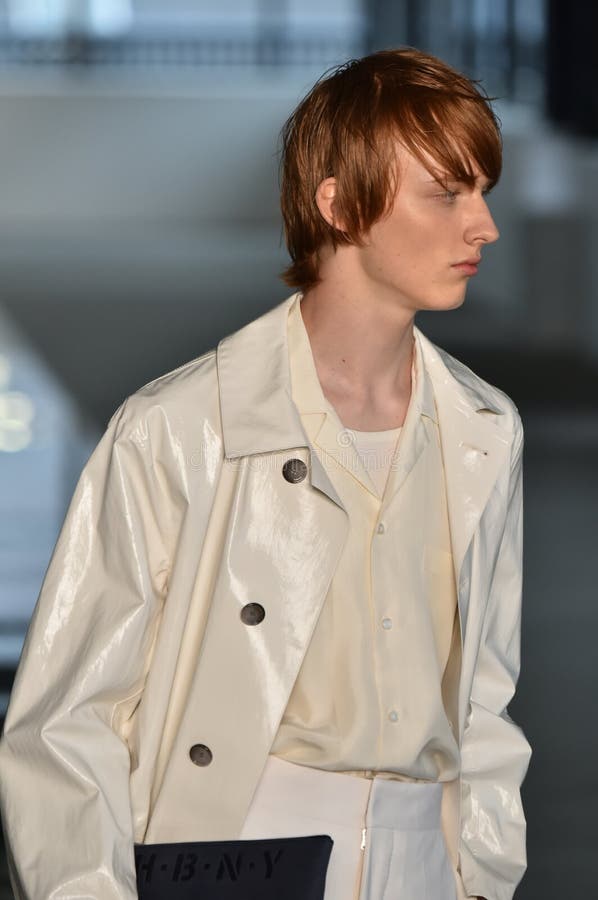 A Model Walks the Runway at the BOSS - Hugo Boss Show Editorial Stock ...