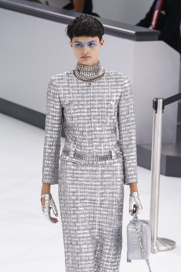 A Model Walks the Runway during the Chanel Show Editorial Stock Image ...