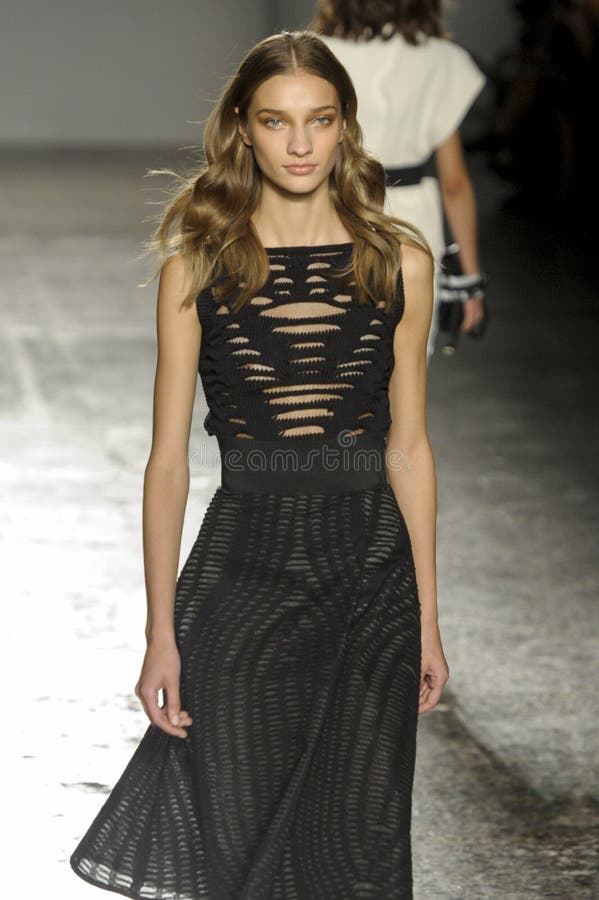 A Model Walks the Runway during the Les Copains Fashion Show Editorial ...