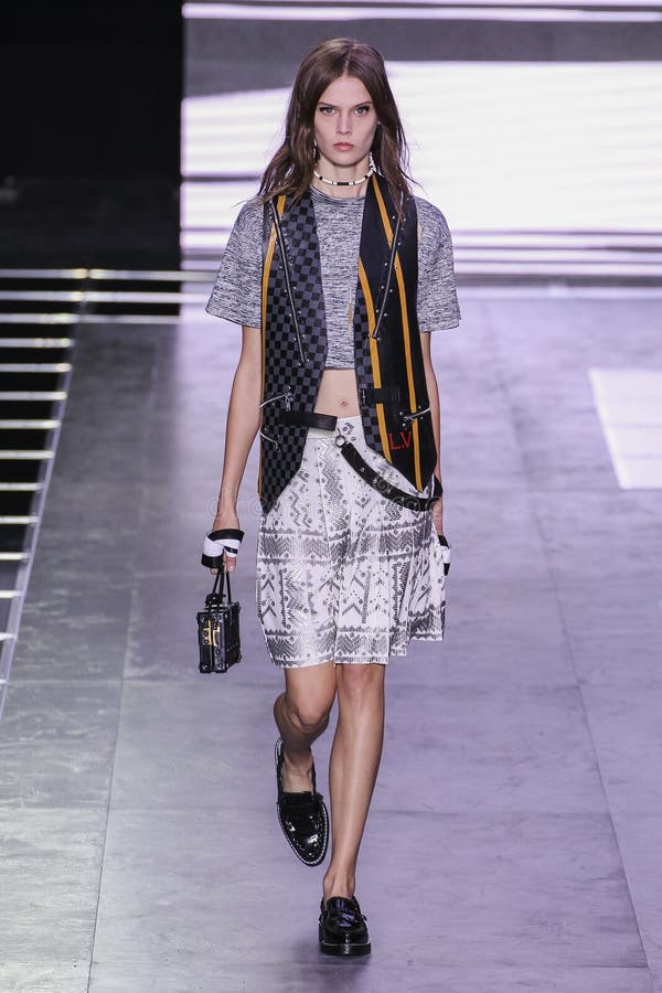 A Model Walks the Runway during the Louis Vuitton Show Editorial Stock ...