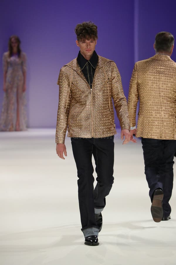 A Model Walks the Runway at the Malan Breton Fashion Show Editorial ...