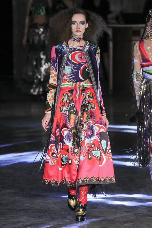 A Model Walks the Runway during the Manish Arora Show Editorial Stock ...