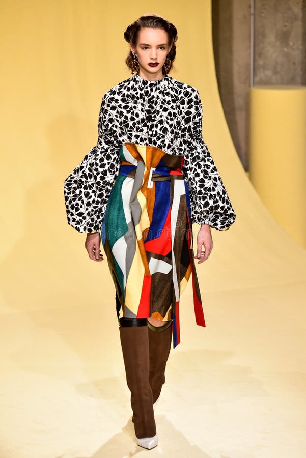 A Model Walks the Runway at the Marni Show Editorial Photo - Image of ...