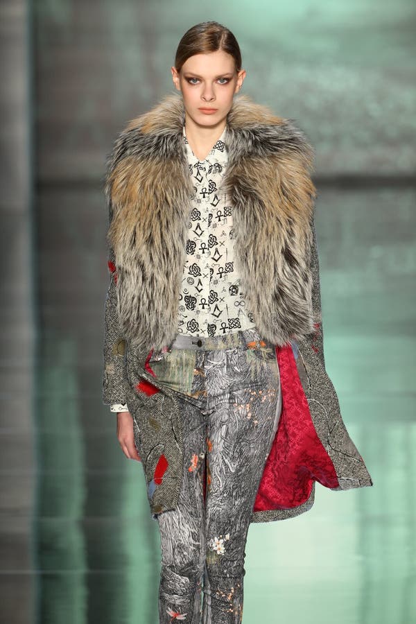 A Model Walks Runway at the Nicole Miller Fashion Show during MBFW Fall ...