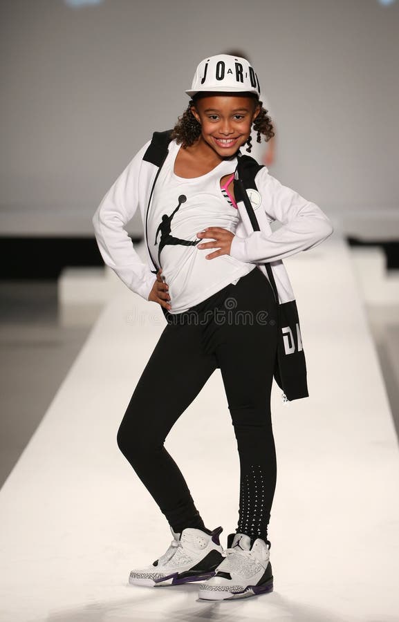 A Model Walks the Runway at the Nike Levi S Kids Fashion Show during  Mercedes-Benz Fashion Week Fall 2015 Editorial Photo - Image of female,  february: 51215096