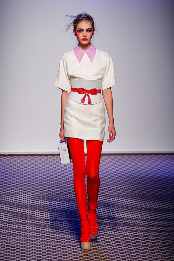 A Model Walks the Runway during the Olympia Le -Tan Show Editorial ...