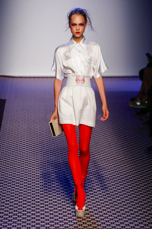 A Model Walks the Runway during the Olympia Le -Tan Show Editorial ...