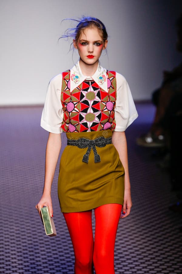 A Model Walks the Runway during the Olympia Le -Tan Show Editorial ...