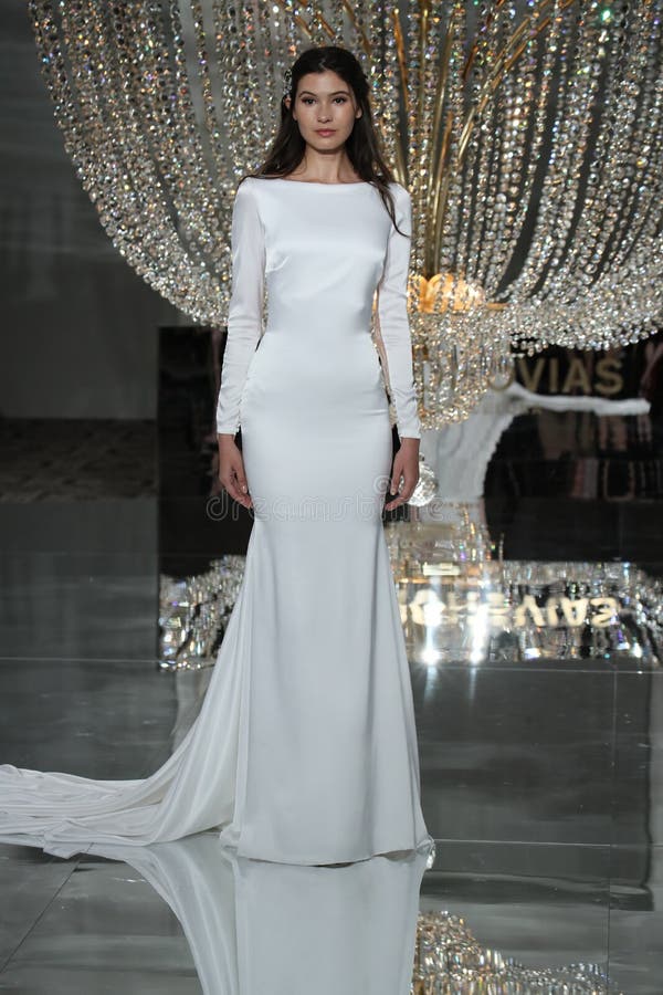 A Model Walks the Runway for Pronovias Bridal Show Fall/Winter 2018 ...