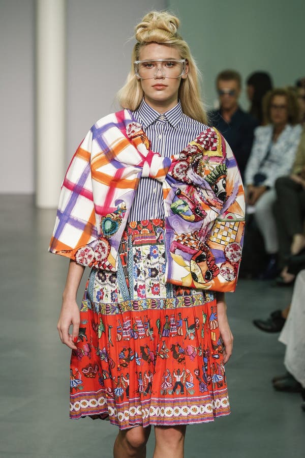 A Model Walks the Runway during the Stella Jean Show Editorial ...