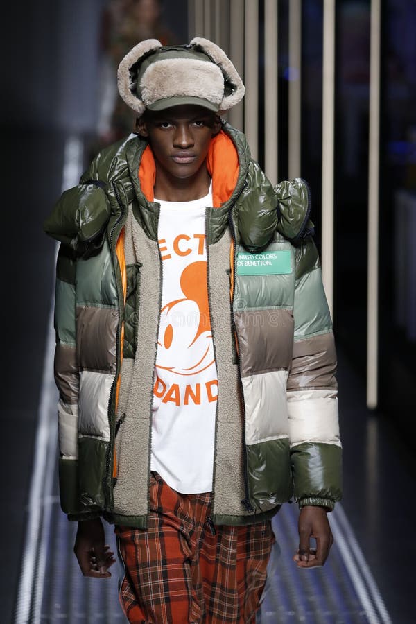 A Model Walks the Runway at the United Colors of Benetton Show at Milan ...