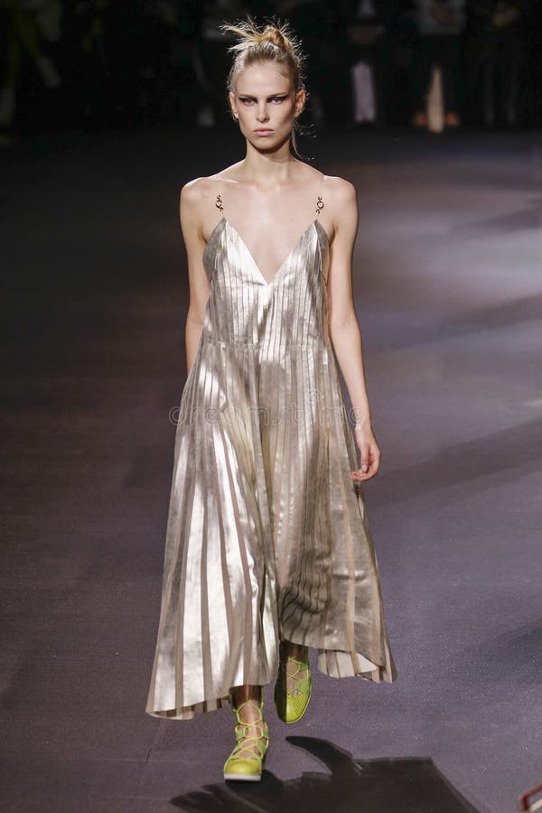 A Model Walks the Runway at the Vionnet Spring Summer 2016 Fashion Show ...