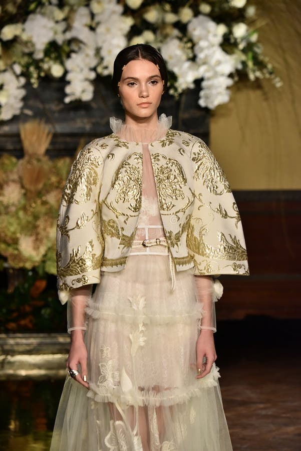 A Model Walks the Runway at the YolanCris Fall 2017 Bridal Collection ...