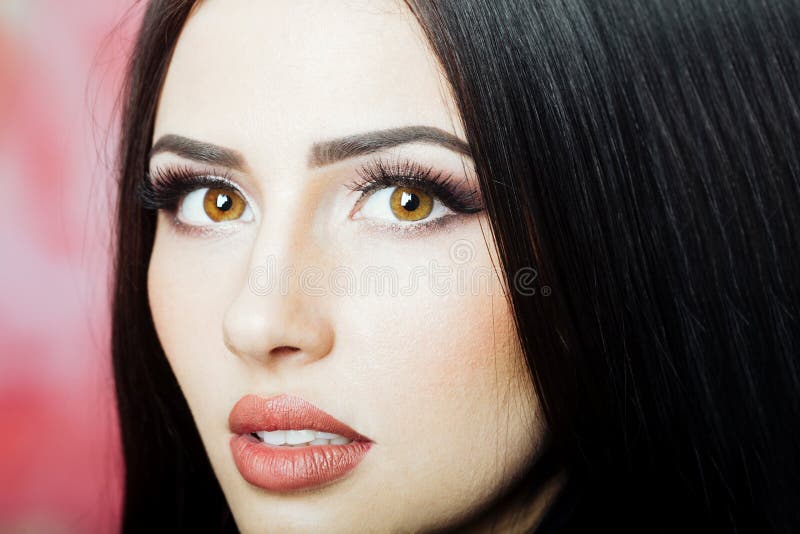 Model woman. Beautiful face. Emotianal girl. Make up model. Coloring. Hair coloring. stock photo Model woman. Beautiful face. Emotianal girl. Make up model. Coloring. Hair coloring. stock photo