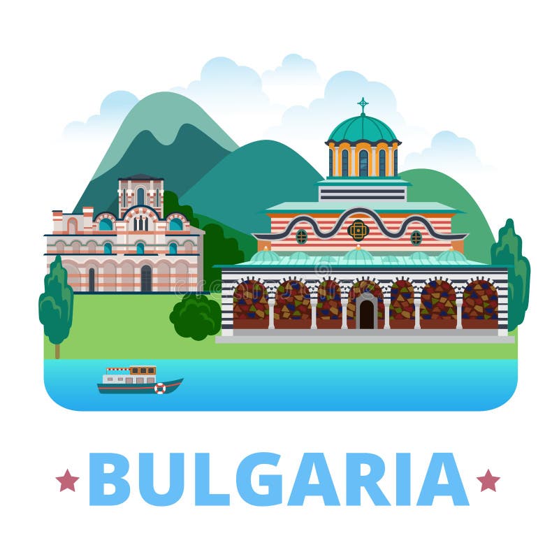 Model țară bulgaria. stil plat vecto vector illustration