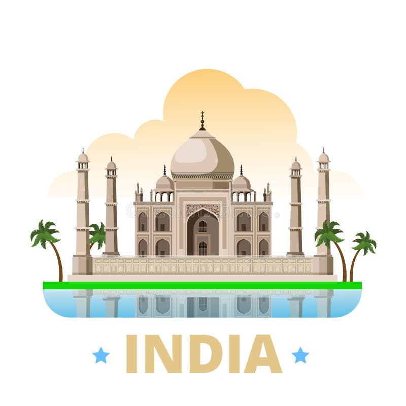 Model țară indiană design model desen cu model plat, cu design nou royalty free illustration