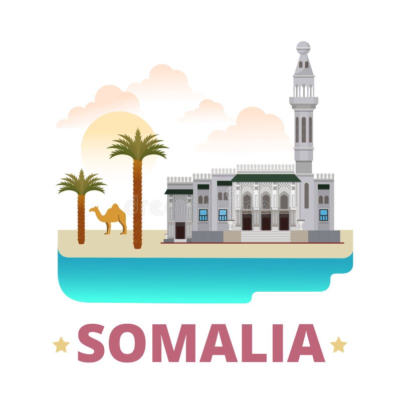Model țară pentru țară în Somalia vector illustration