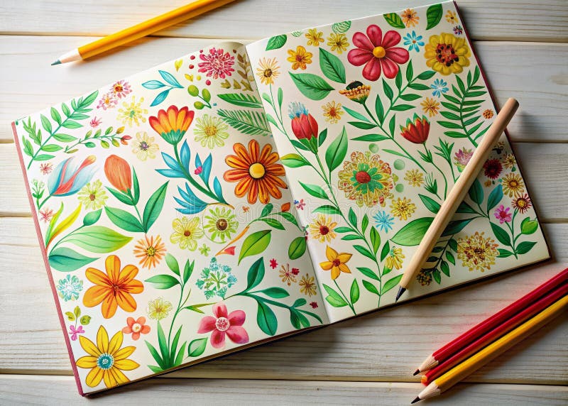 Modele florale captivante, desenate manual, pentru design de modă de vară Eleganță fără efort și inspirație la modă pentru royalty free illustration