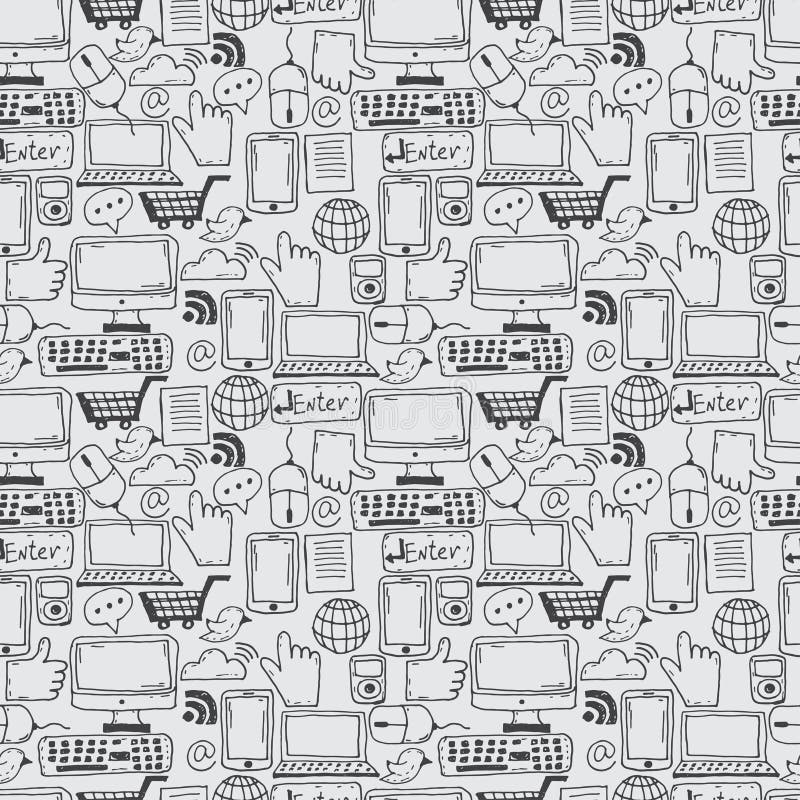 modele los iconos dibujados mano del bosquejo para el negocio, Internet a libre illustration modele los iconos dibujados mano del bosquejo para el negocio, Internet a libre illustration
