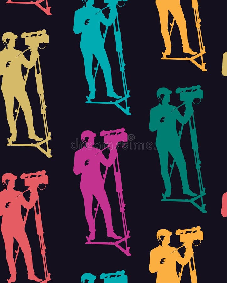 Modell av kameraman vektor illustrationer Modell av kameraman vektor illustrationer
