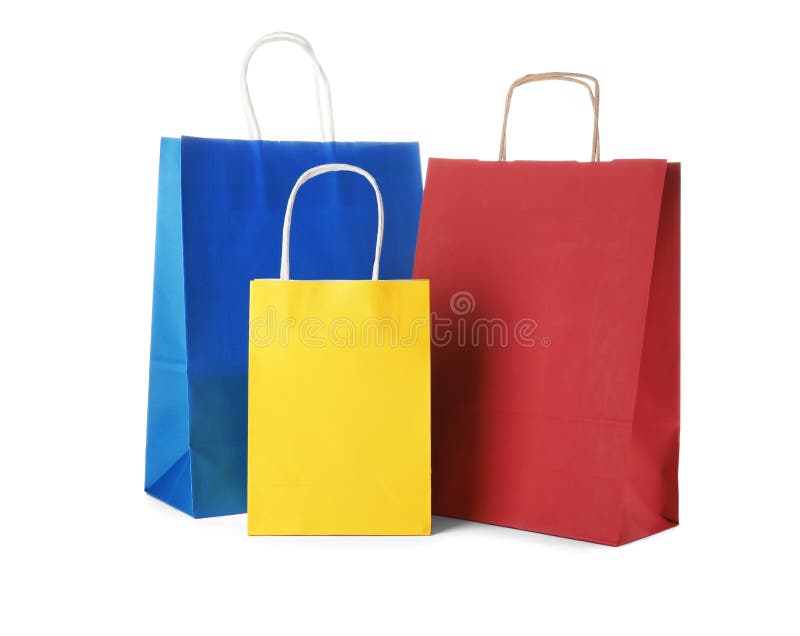 Modell av pappers- shoppingpåsar royaltyfria foton Modell av pappers- shoppingpåsar royaltyfria foton