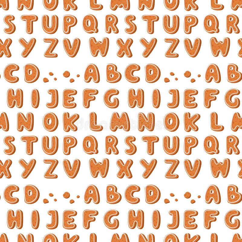 Modell f?r ljust r?dbrun f?r kaka f?r ferier f?r pepparkakakakaalfabet s?ml?s f?r stilsort f?r text f?r mat f?r kex f?r xmas vekt royaltyfri illustrationer Modell f?r ljust r?dbrun f?r kaka f?r ferier f?r pepparkakakakaalfabet s?ml?s f?r stilsort f?r text f?r mat f?r kex f?r xmas vekt royaltyfri illustrationer
