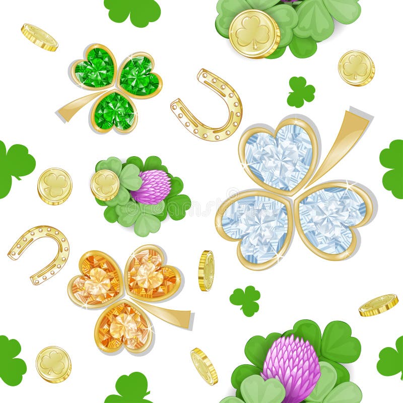 Modell för den St Patrick dagen med traditionella irländska objekt vektor illustrationer Modell för den St Patrick dagen med traditionella irländska objekt vektor illustrationer
