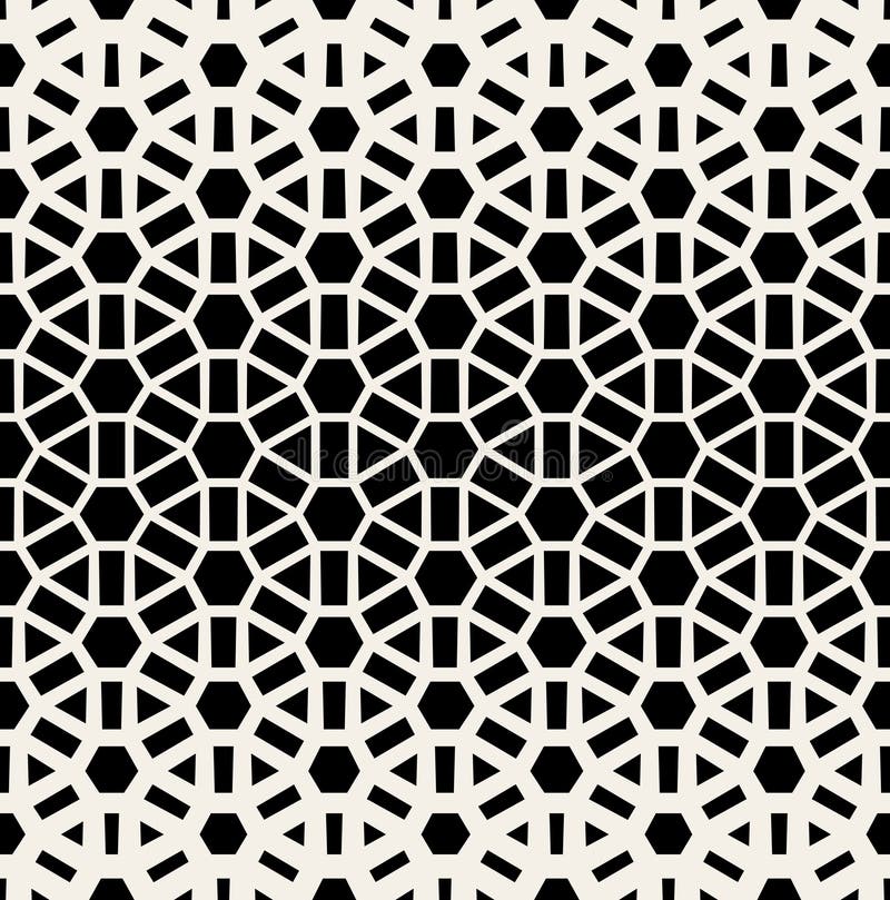 Modell för för svart för vektor sömlös rastrerad & vit geometriskt raster royaltyfri illustrationer