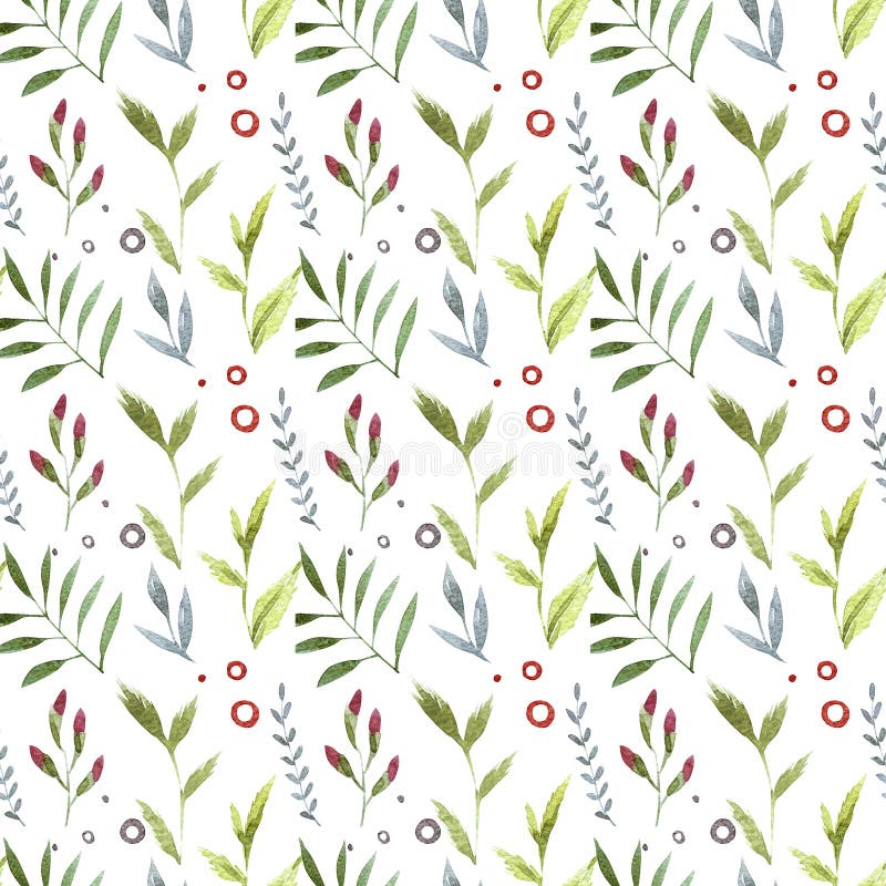 Modell för gulliga utsmyckade blommor för vattenfärg sömlös Illustration i dekorativ stil naturliga element Hand målat blom- royaltyfri illustrationer Modell för gulliga utsmyckade blommor för vattenfärg sömlös Illustration i dekorativ stil naturliga element Hand målat blom- royaltyfri illustrationer