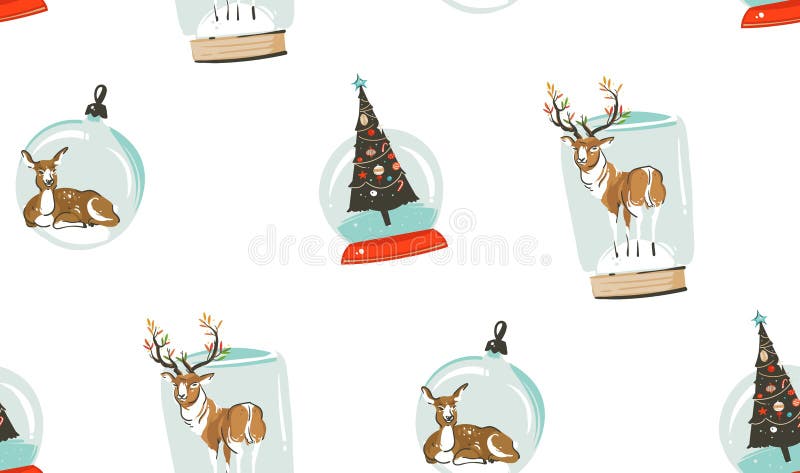 Modell för illustrationer för tecknad film för tid för hand dragen jul för vektorabstrakt begrepp glad och för lyckligt nytt år s stock illustrationer Modell för illustrationer för tecknad film för tid för hand dragen jul för vektorabstrakt begrepp glad och för lyckligt nytt år s stock illustrationer