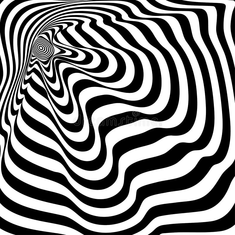 Modell för op konst för vektor Optisk illusionabstrakt begreppbakgrund royaltyfri illustrationer