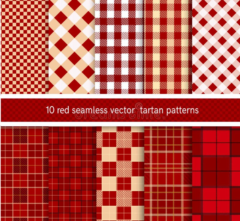 Modeller för pläd för röd tartan för samlingstextil sömlösa Det kan vara nödvändigt för kapacitet av designarbete stock illustrationer Modeller för pläd för röd tartan för samlingstextil sömlösa Det kan vara nödvändigt för kapacitet av designarbete stock illustrationer