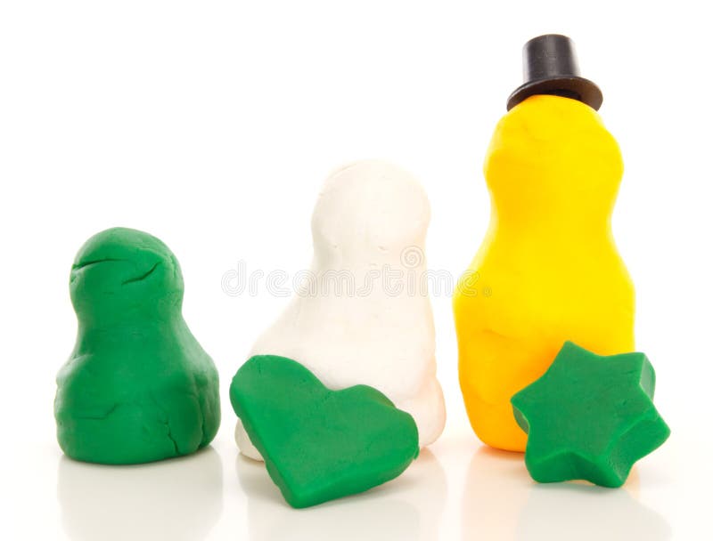 Modellera lera figures ireland arkivfoton Modellera lera figures ireland arkivfoton