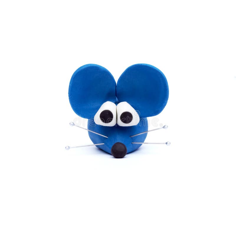 Modellera mus för blå lera