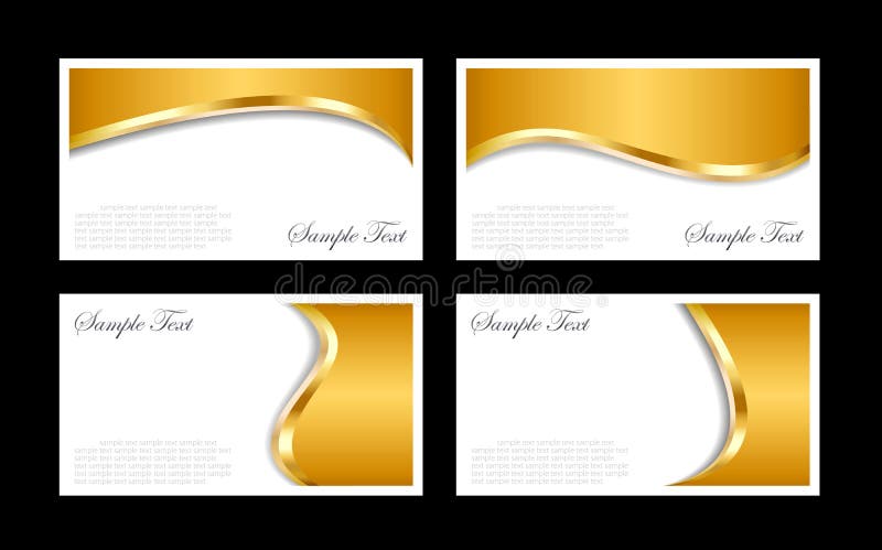 Modelli dei biglietti da visita dell'oro royalty illustrazione gratis
