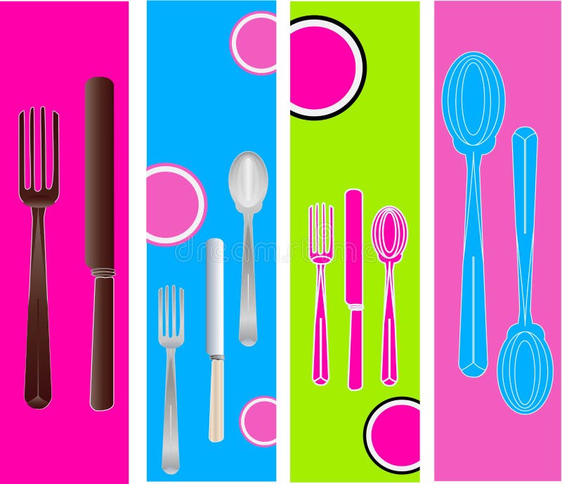Modelli della bandiera di Web del ristorante illustrazione vettoriale Modelli della bandiera di Web del ristorante illustrazione vettoriale