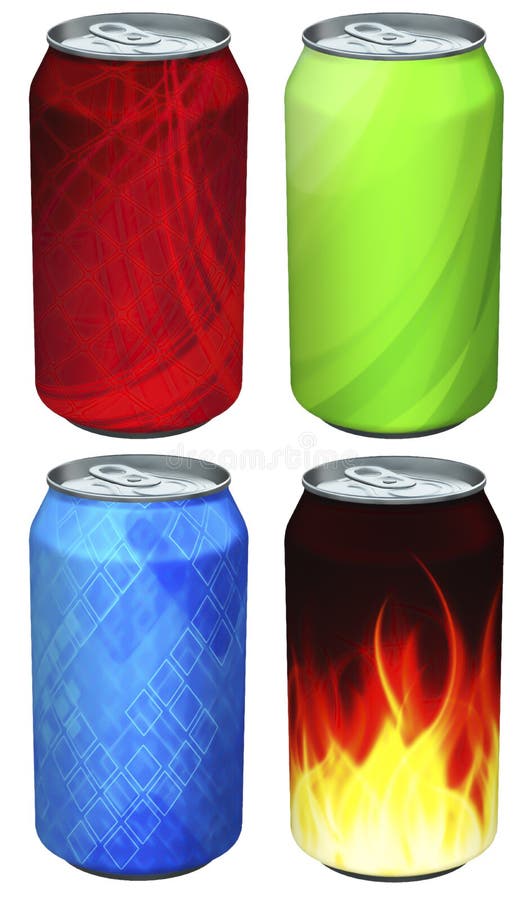 Modelli della latta di soda illustrazione di stock